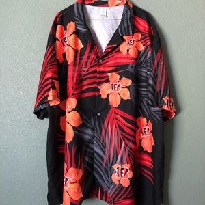 Bengals Themed Hawaiian Shirt